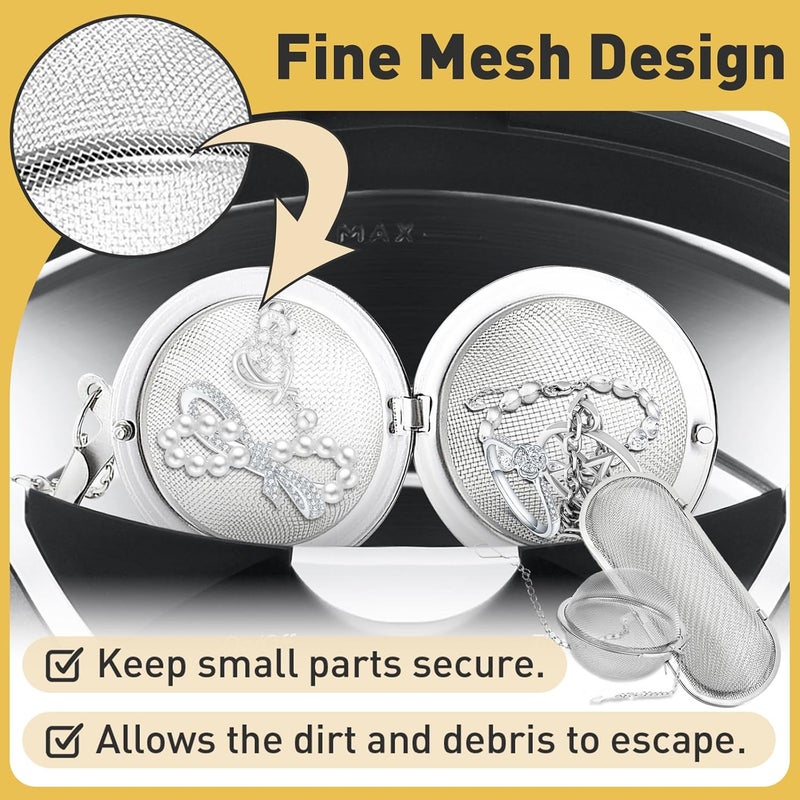 Iffitya Ultrasonic Cleaner Basket, Stainless Steel Basket for Ultrasonic Jewelry Cleaner, Jewelry Steam Cleaner Basket Small Parts Washing Basket for Jewelry, Watch Parts - Image 2